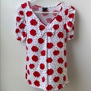 Rose pattern blouse